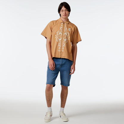 Karl Kani Og Ornament Woven Erkek Krem Gömlek