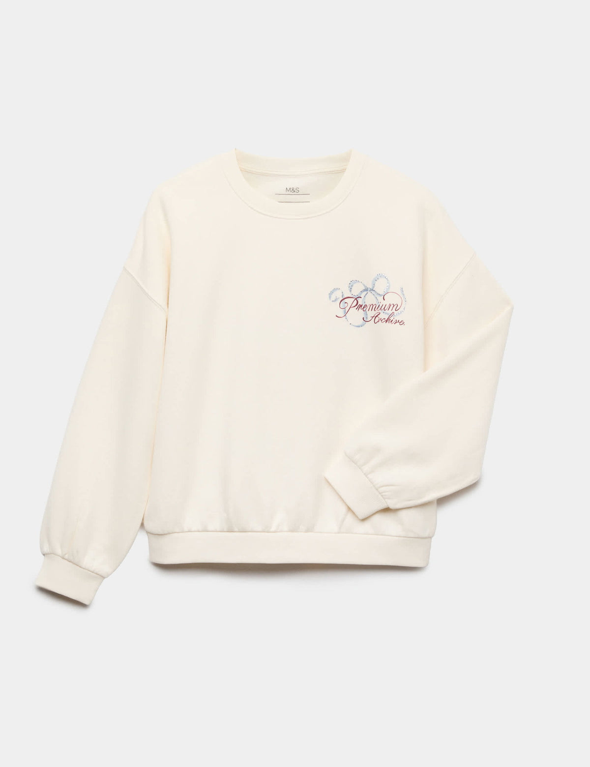 Taş Detaylı Grafik Baskılı Pamuklu Sweatshirt