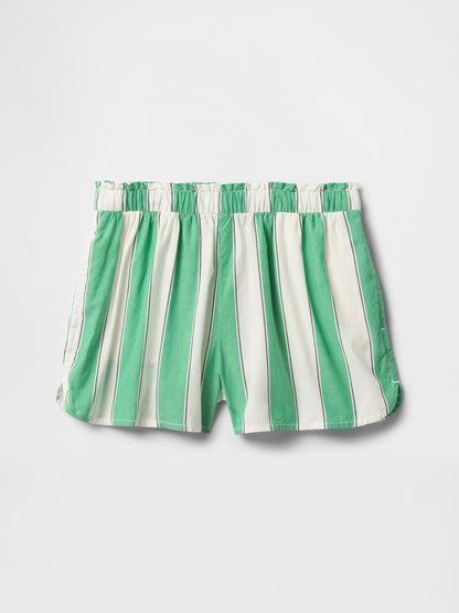 Yeşil Poplin Easy Şort