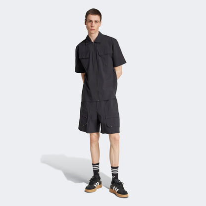 Adidas Originals Essentials Erkek Fermuarlı Siyah Gömlek
