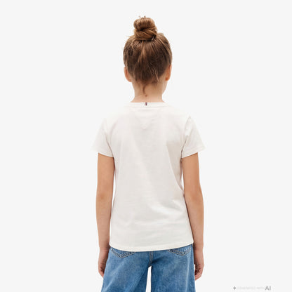 Tommy Hilfiger Flower Çocuk Beyaz T-shirt