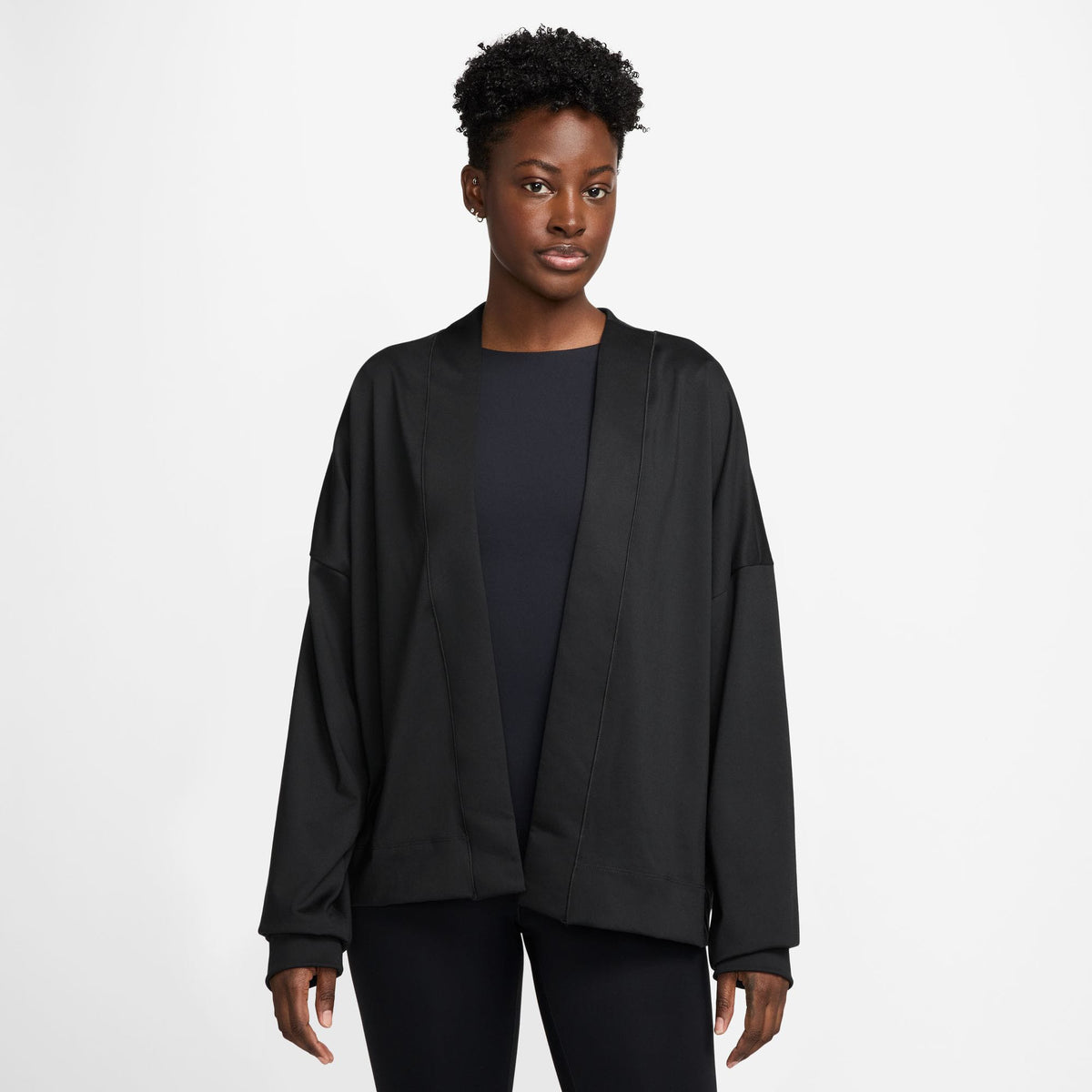 Nike Zenvy Df Ls Top Layer Kadın Siyah T-shirt