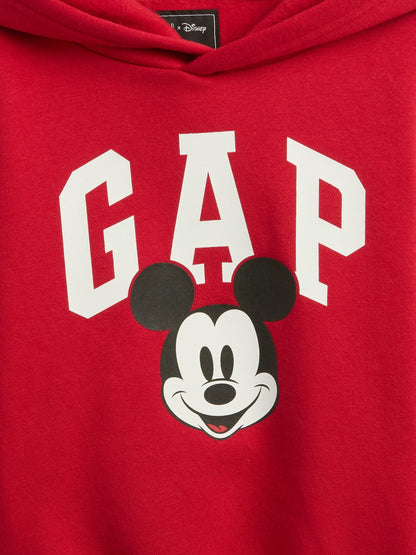 Kırmızı Disney Mickey Mouse Logo Sweatshirt