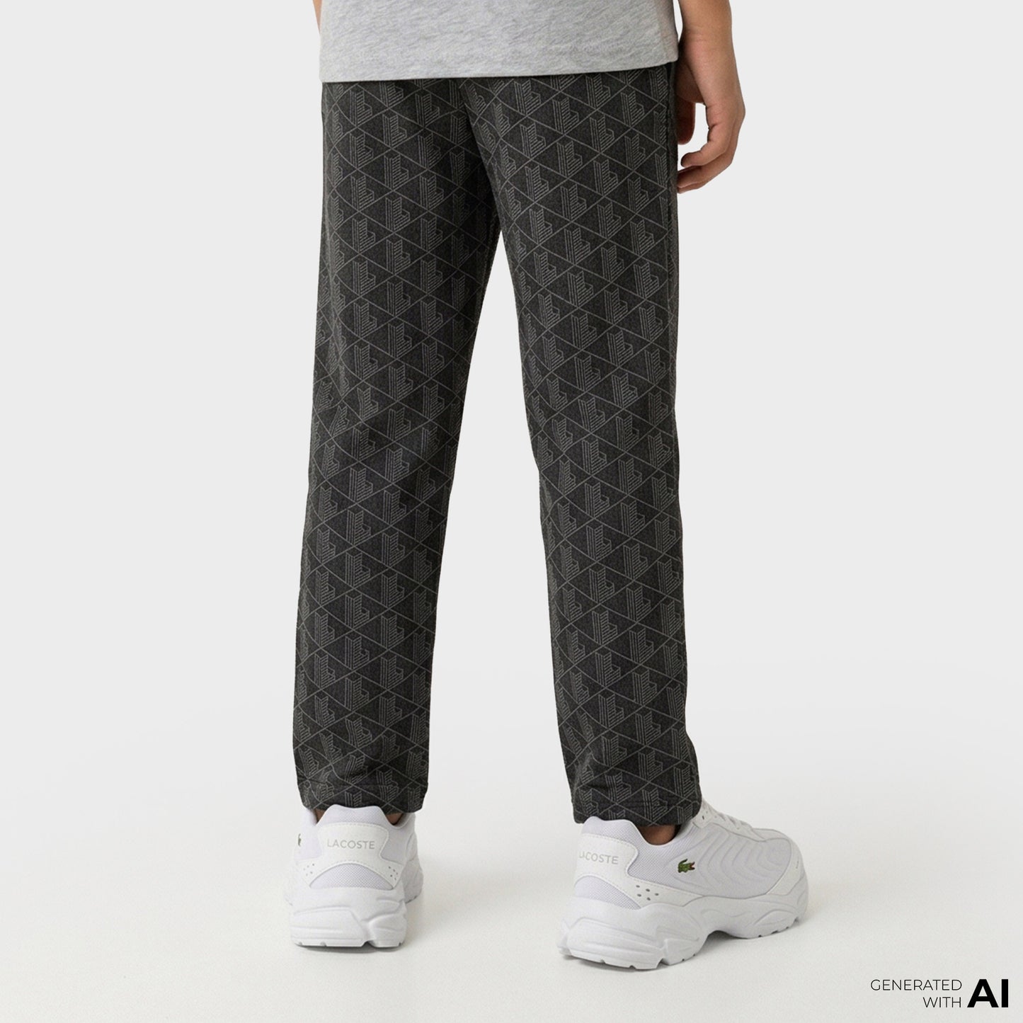 Lacoste Çocuk Monogram Siyah Eşofman Altı