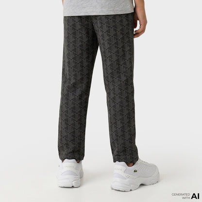 Lacoste Çocuk Monogram Siyah Eşofman Altı