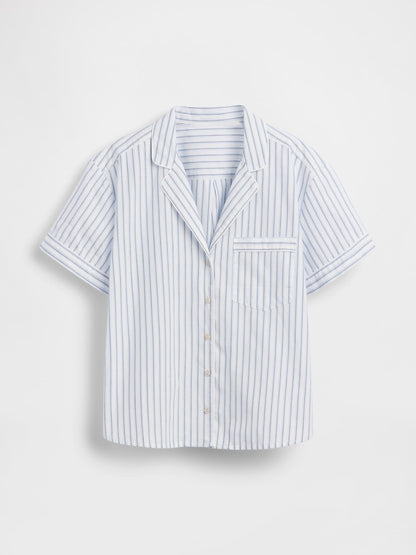 Beyaz Poplin Pijama Üstü