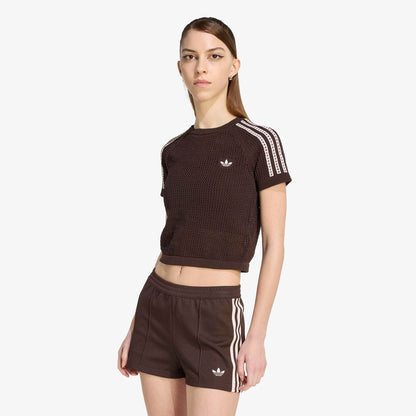 Adidas Crochet Tee Kadın Kahverengi T-shirt