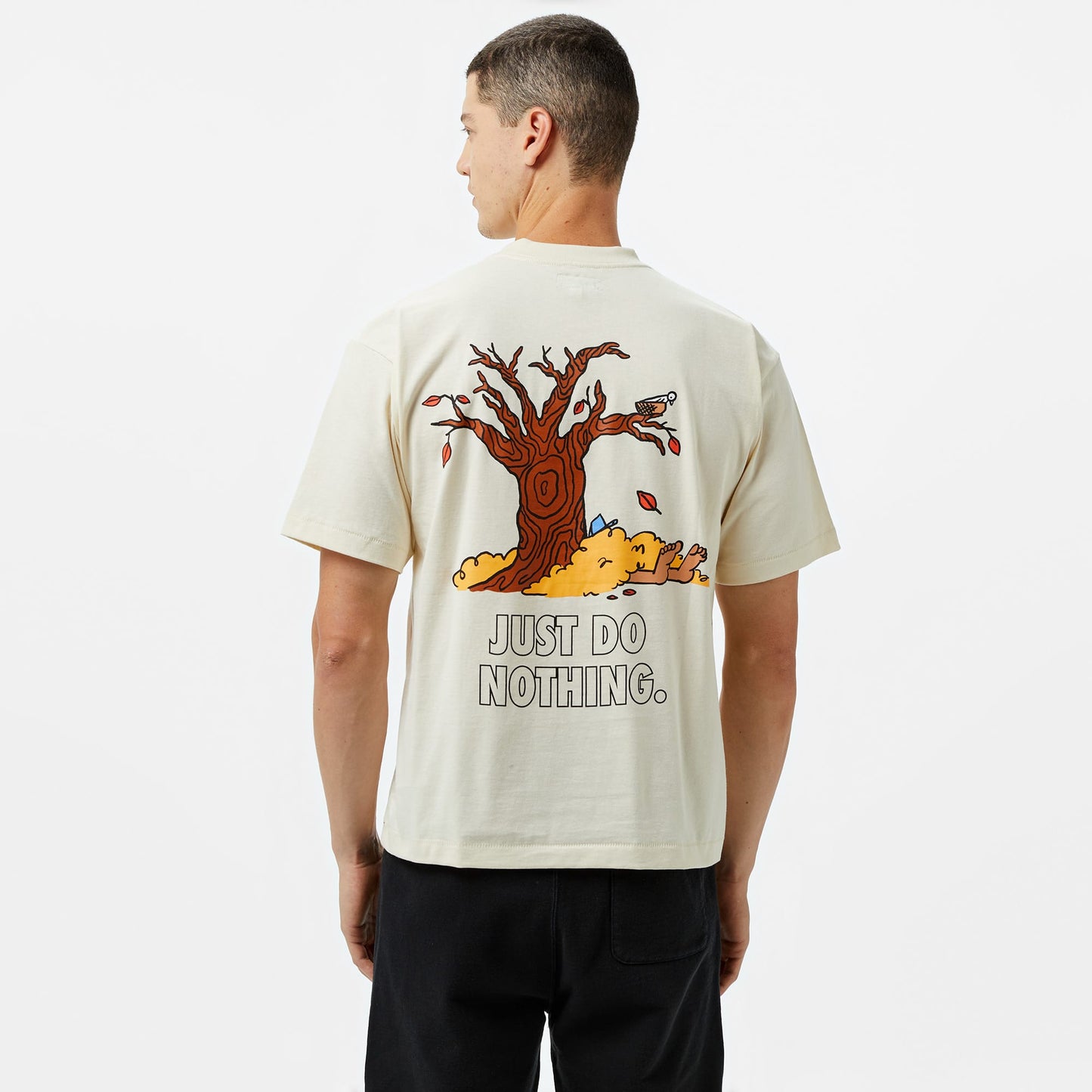 Market Just Do Nothing Fall Erkek Krem T-shirt