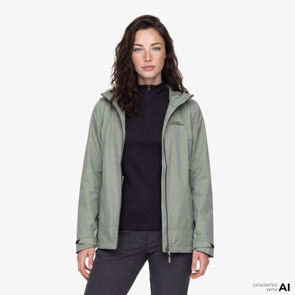 Jack Wolfskin Moonrise 3in1 Kadın Mor Ceket