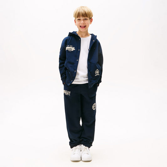 Tommy Hilfiger Varsity Graphic Çocuk Lacivert Eşofman Altı
