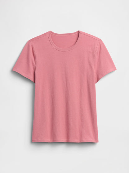 Açık Kırmızı Favorite Bisiklet Yaka T-shirt