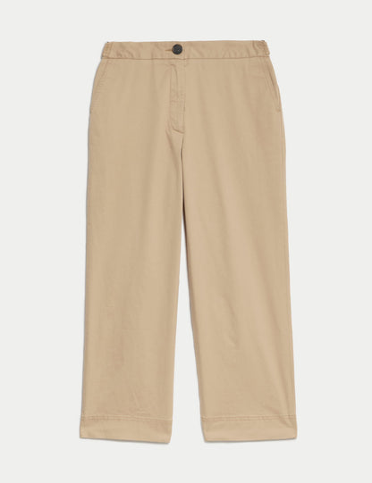 Jaeger Regular Fit Yüksek Bel Crop Pantolon