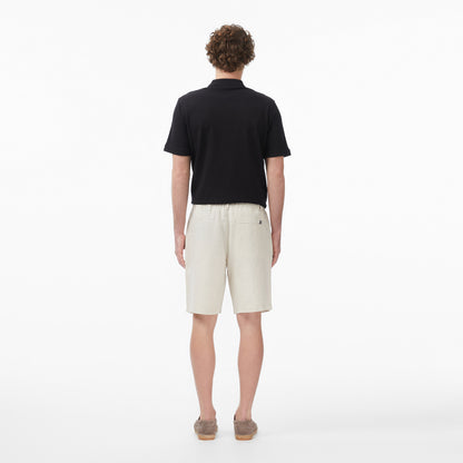 Nautica Erkek Krem Regular Fit Keten Şort
