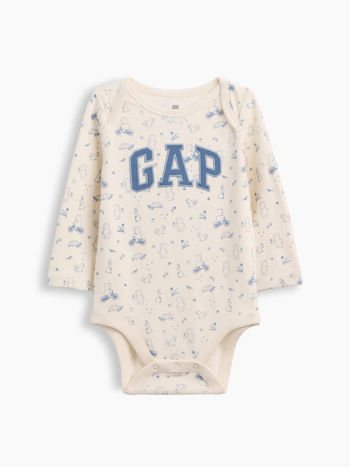 Krem Organik Pamuk Gap Logo Bodysuit