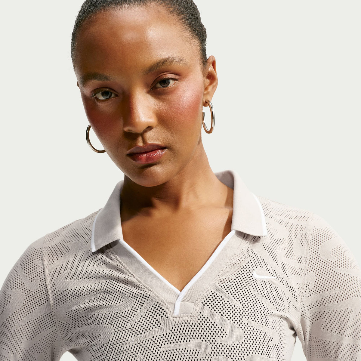 Nike Chill Knit Strech Lace Kadın Krem Etek