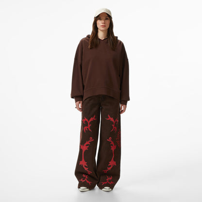 Les Benjamins Regular Fit Kadın Kahverengi Sweatshirt