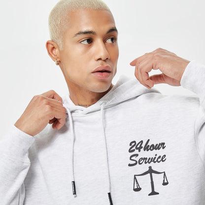 Market Smiley Mosaic Erkek Beyaz Hoodie