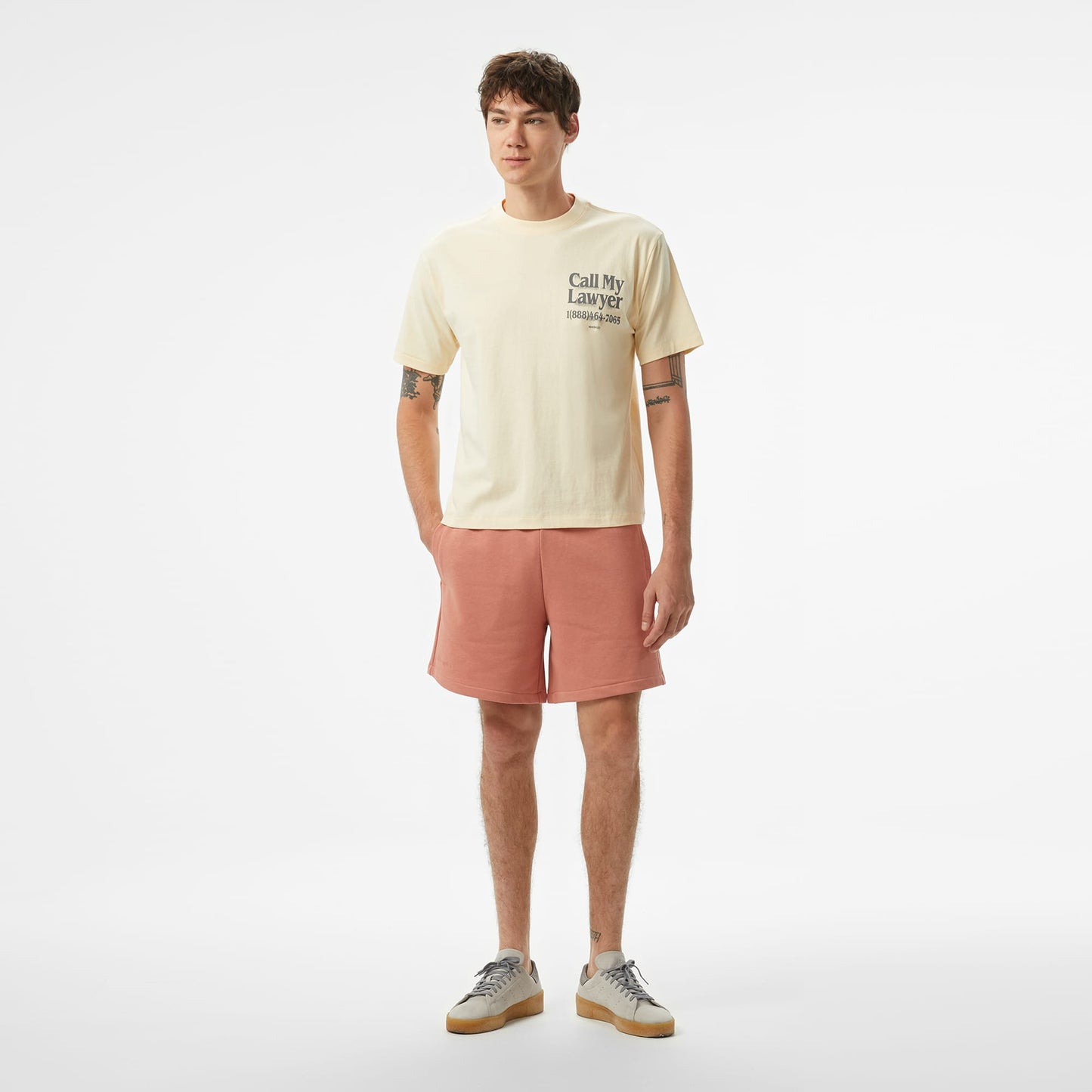 The Market 'call My Lawyer' Erkek Bej T-shirt