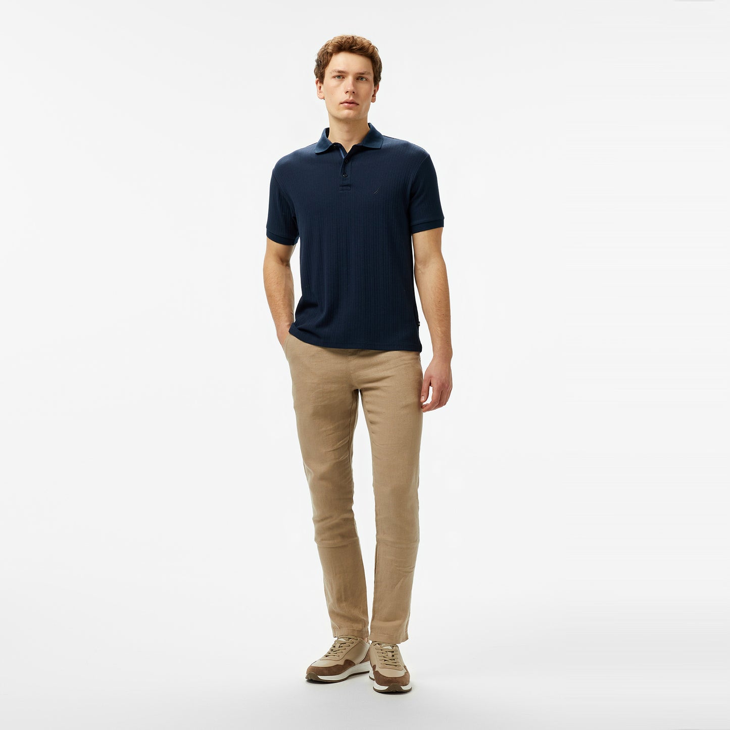 Nautica Erkek Lacivert Classic Fit Polo Yaka T-shirt