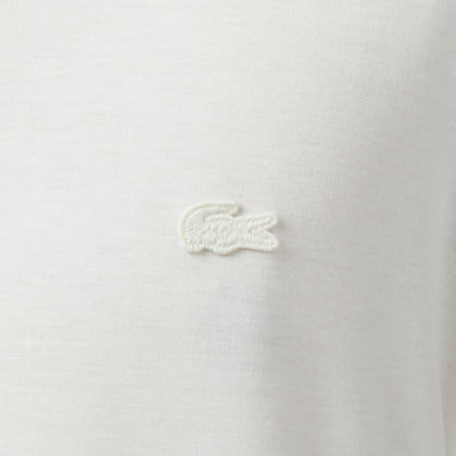Lacoste Erkek Regular Fit Bisiklet Yaka Beyaz T-shirt