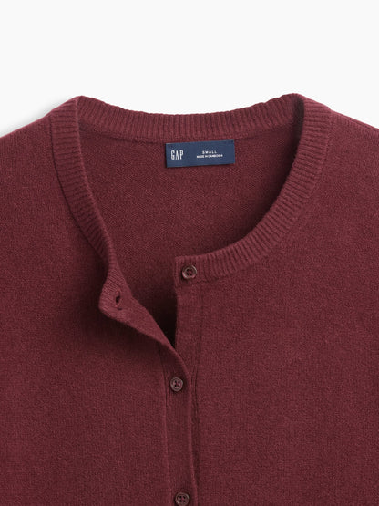 Bordo Cashsoft Crop Hırka