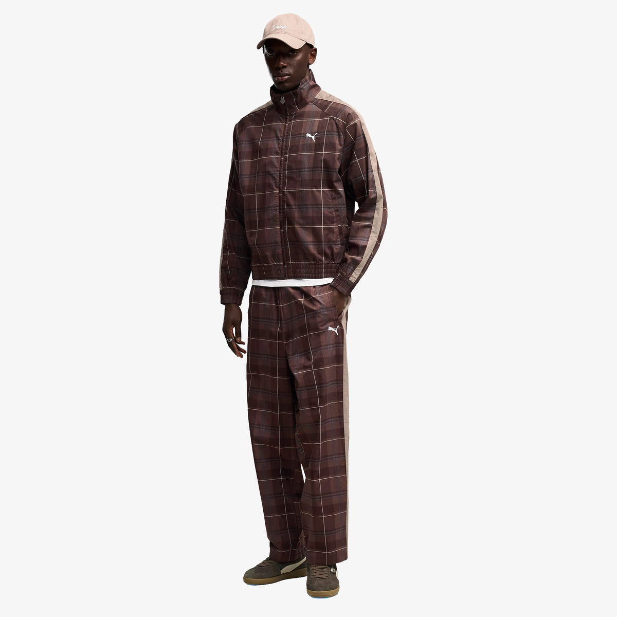 Puma T7 Tartan Track Erkek Kahverengi Pantolon