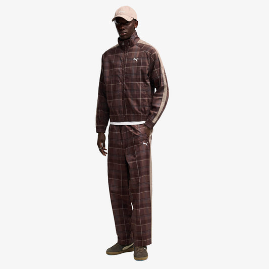 Puma T7 Tartan Track Erkek Kahverengi Pantolon