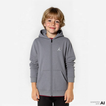 Jordan Dri-fit Brooklyn Flight Çocuk Gri Sweatshirt
