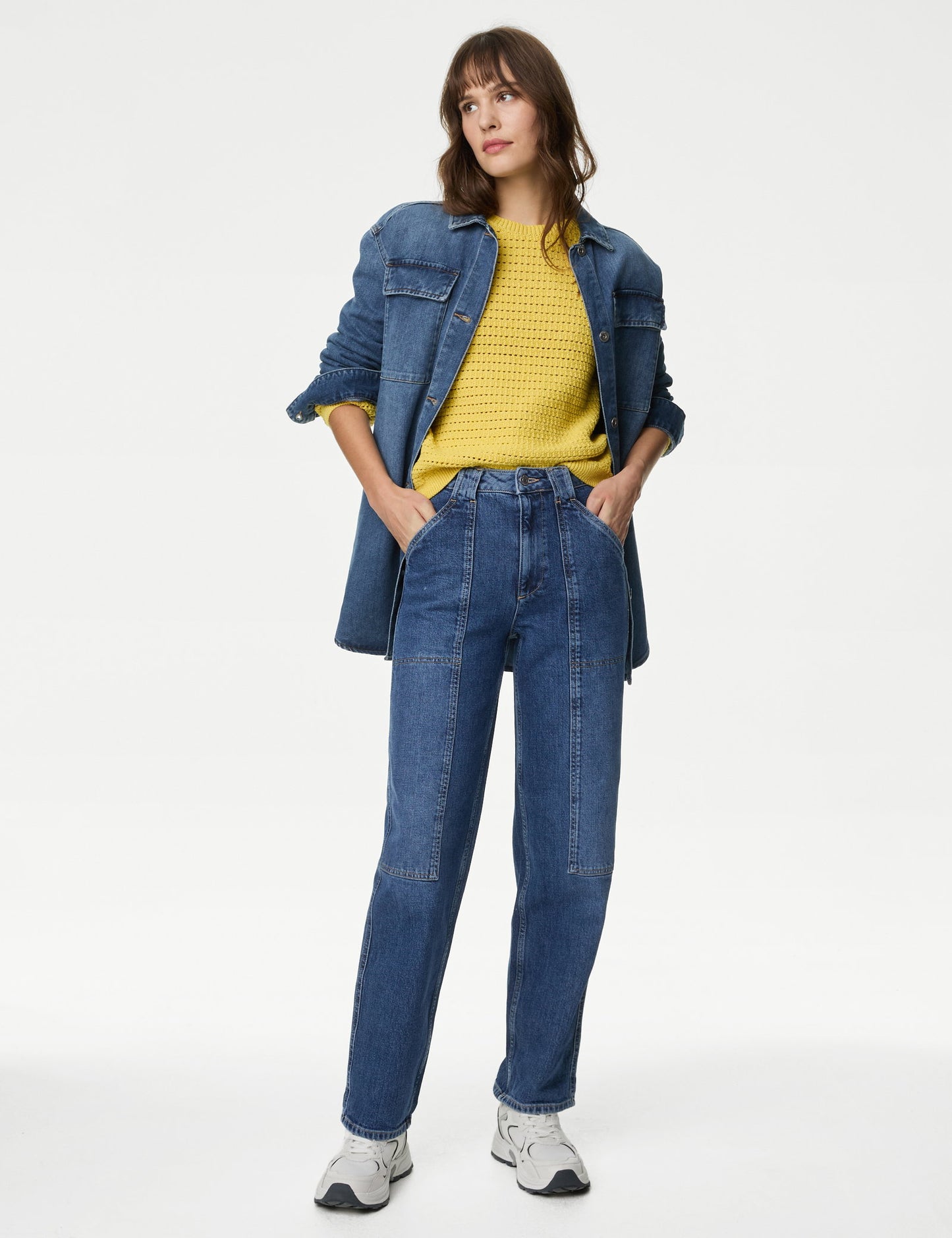 Straight Leg Jean Kargo Pantolon