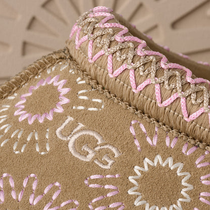 Ugg Tazz Sun Stitch Kadın Beyaz Terlik