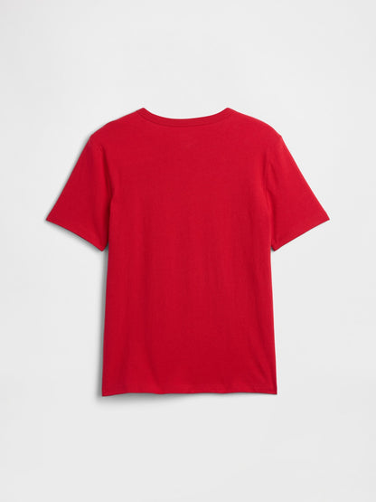 Kırmızı Gap Grafik T-shirt