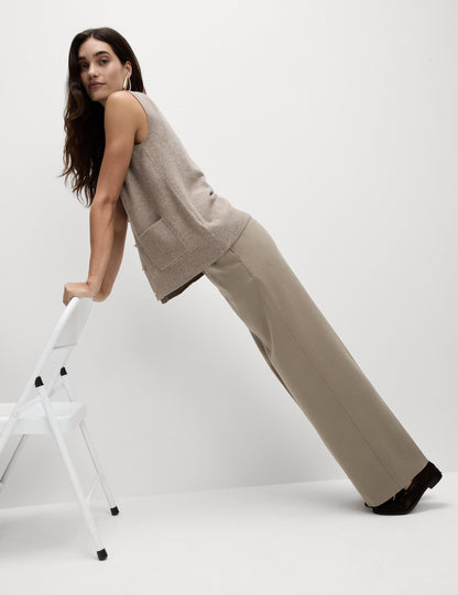 Yüksek Bel Wide Leg Pantolon