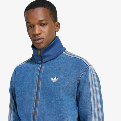 Adidas Denim Firebird Erkek Mavi Ceket