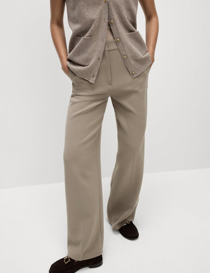 Yüksek Bel Wide Leg Pantolon