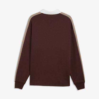 Puma T7 Relaxed Polo Crew Erkek Kahverengi Sweatshirt