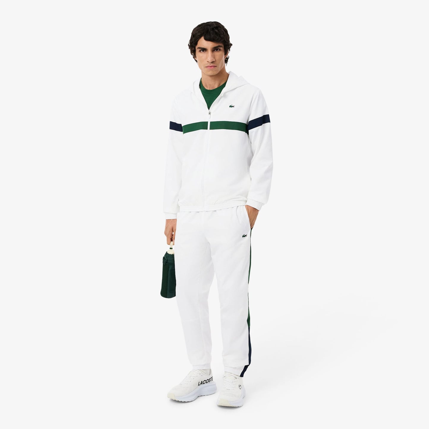 Lacoste Erkek Regular Fit Renk Bloklu Beyaz Eşofman Takımı
