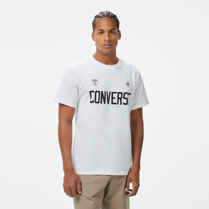 Converse Retro Chuck Soccer Erkek Baskılı Beyaz T-shirt