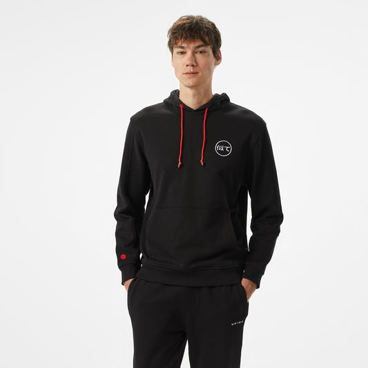 United4 Motto Erkek Siyah Hoodie