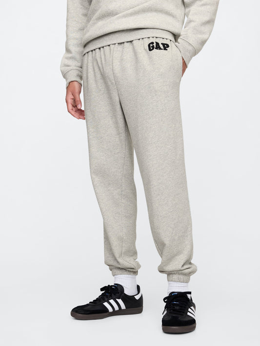 Gri Gap Logo Fransız Havlu Kumaş Jogger Eşofman Altı
