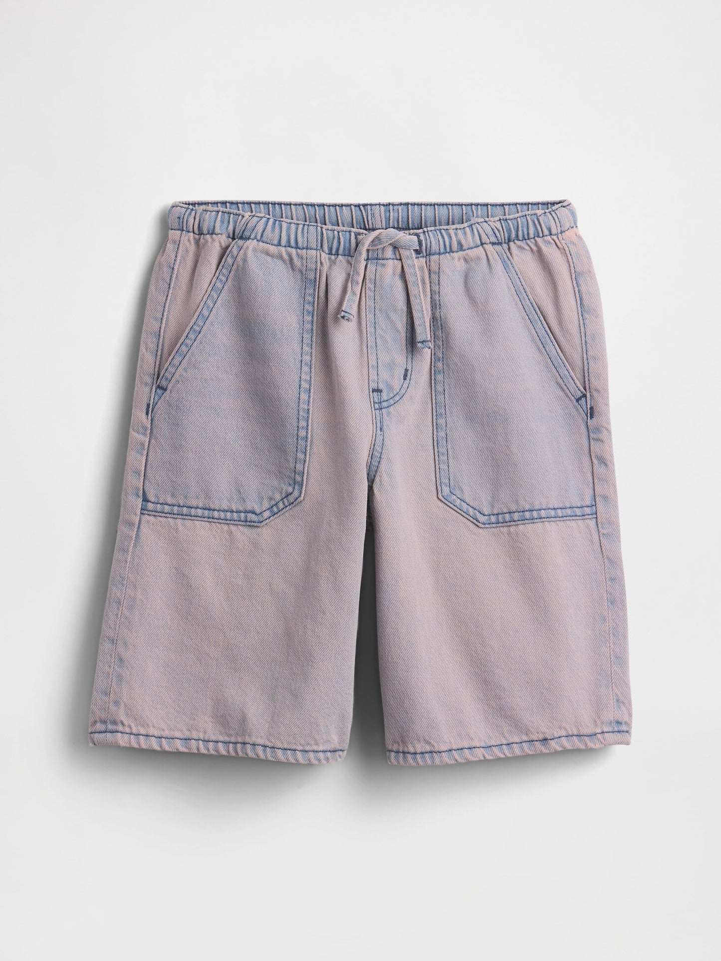 Mor Low Rise Easy Longline Denim Şort