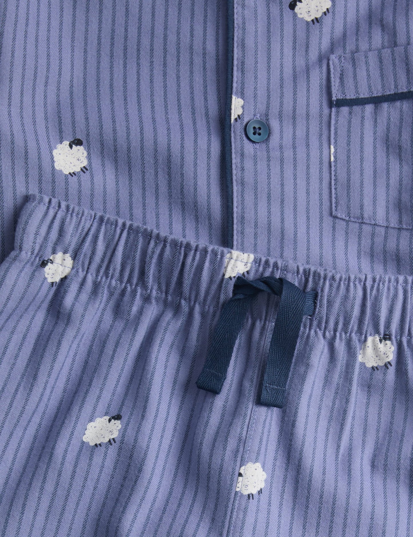 Koyun Desenli Pamuklu Pijama Takımı