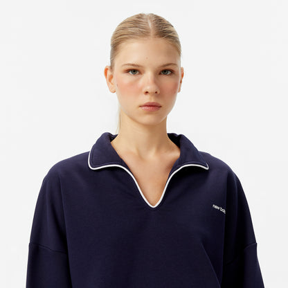 New Balance Wnc3402 Kadın Lacivert Sweatshirt