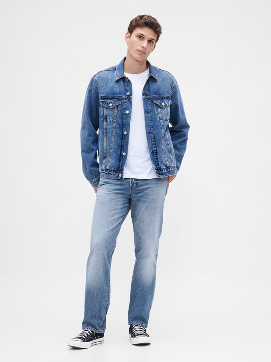 Açık Mavi Relaxed Straight Jean Pantolon