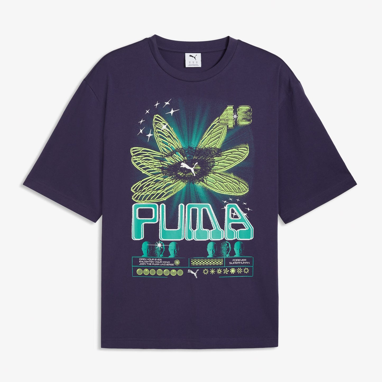 Puma Graphic Erkek Mor T-shirt