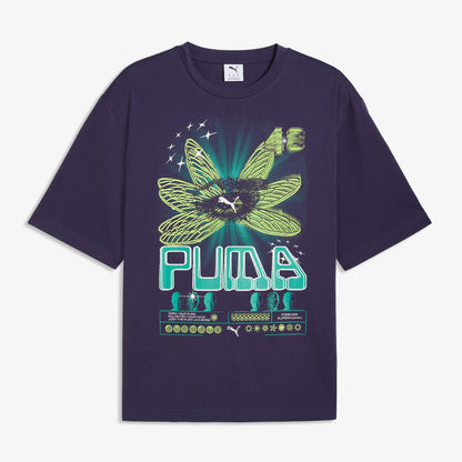 Puma Graphic Erkek Mor T-shirt