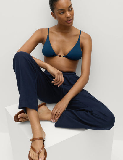 Keten Karışımlı Tapered Pantolon
