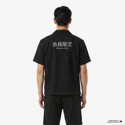 Unıted4 Regular Fit Erkek Siyah Gömlek