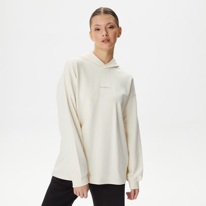 New Balance Athletics Linear Kadın Bej Hoodie