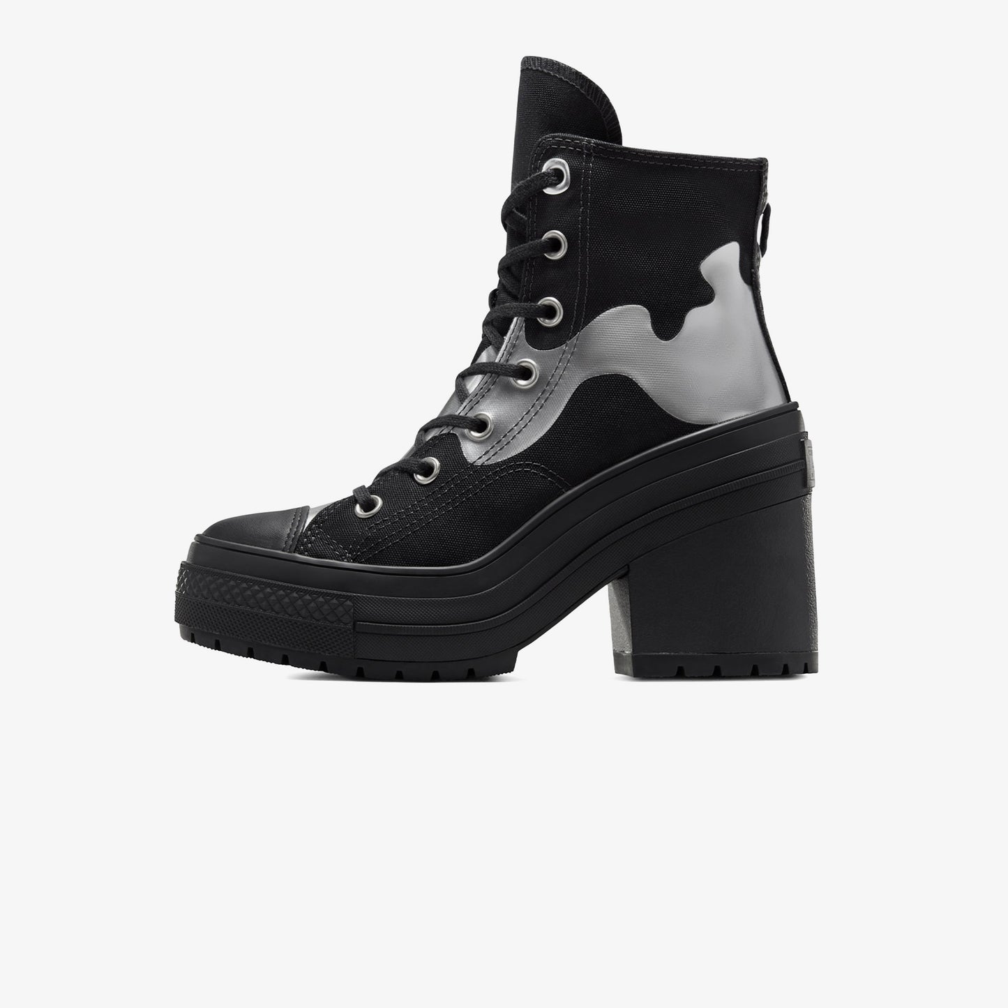 Converse Chuck 70 De Luxe Heel Chrome Kadın Siyah Platform Sneaker