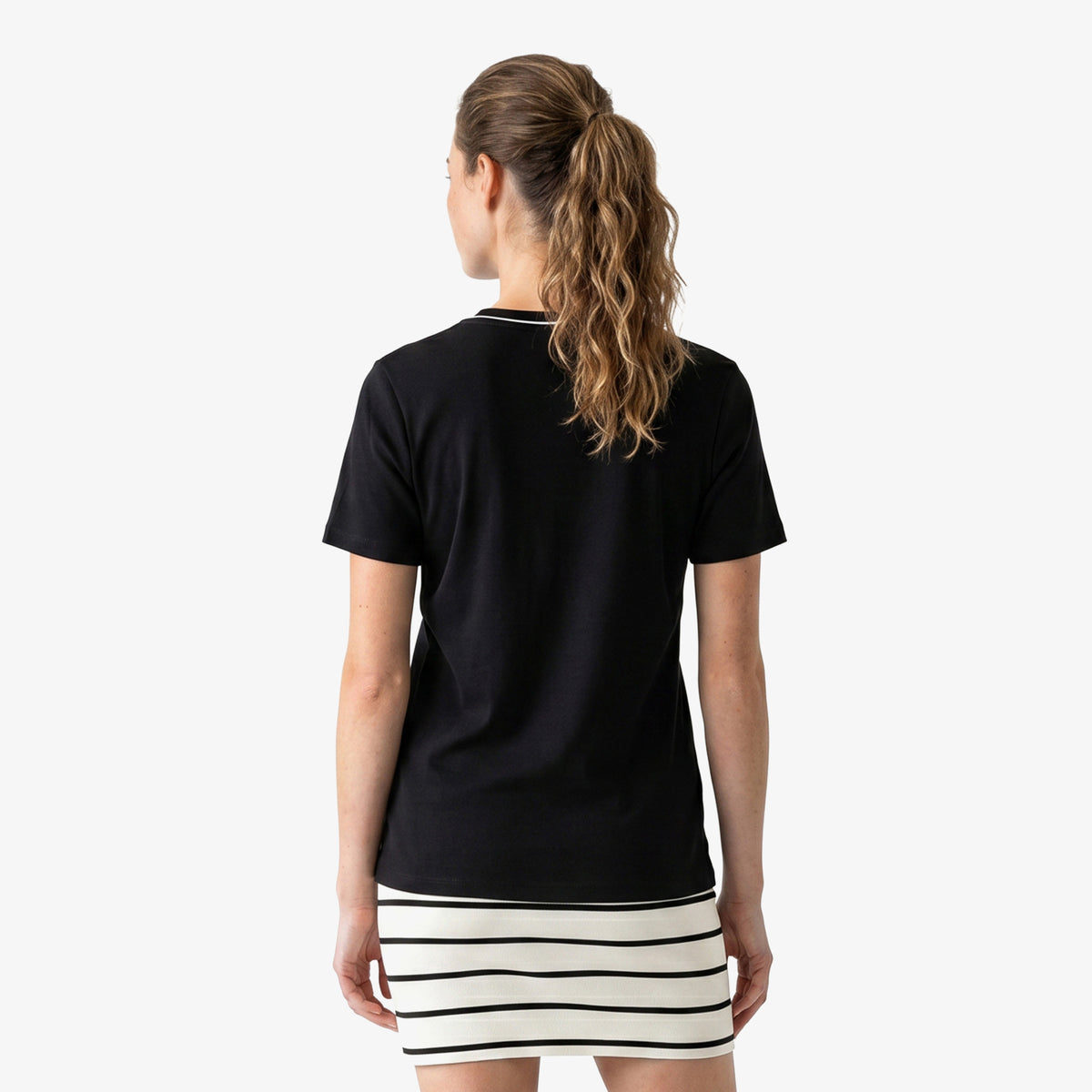 Nautica Kadın Siyah Slim Fit T-shirt